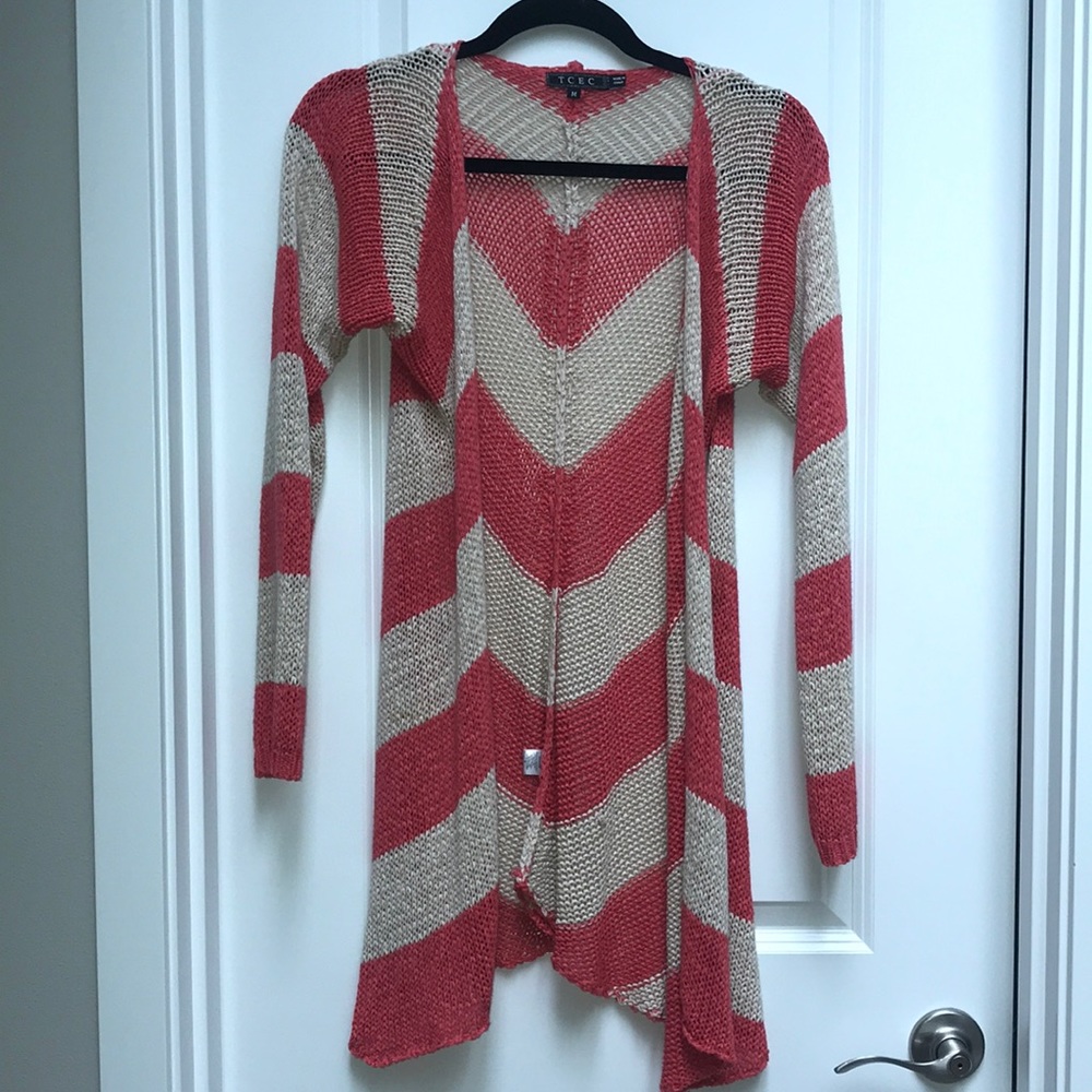 TCEC Knit striped cardigan (M)